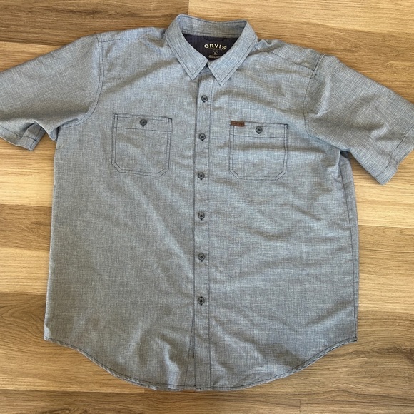 Orvis Classic Collection Short Sleeve Button Down Shirt Blue, Size XL - Picture 1 of 7